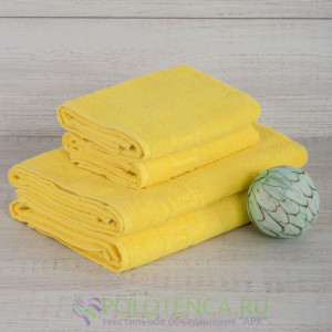 Набор махровых полотенец греческий лимонный